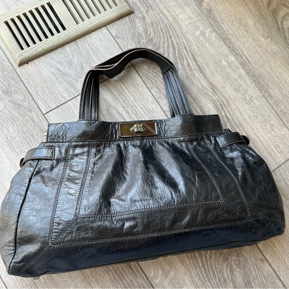 BCBGMAXAZRIA Black Patent Leather  Hand Bag - Picture 2 of 16